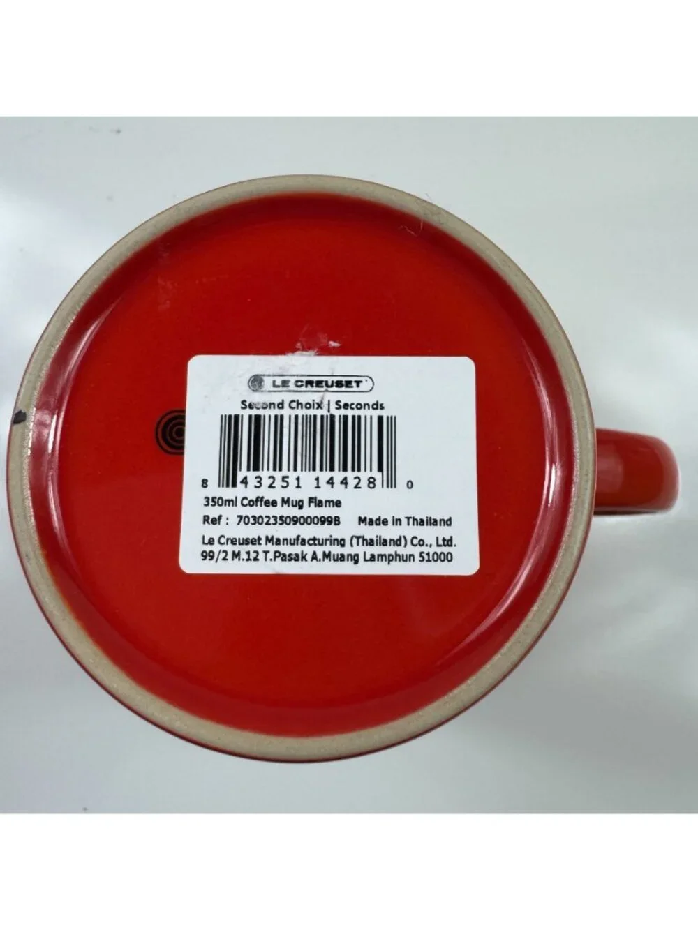 Le Creuset 350ml Coffee Mugs Flame Orange Vibrant Gradient Set of 3 Seconds NEW